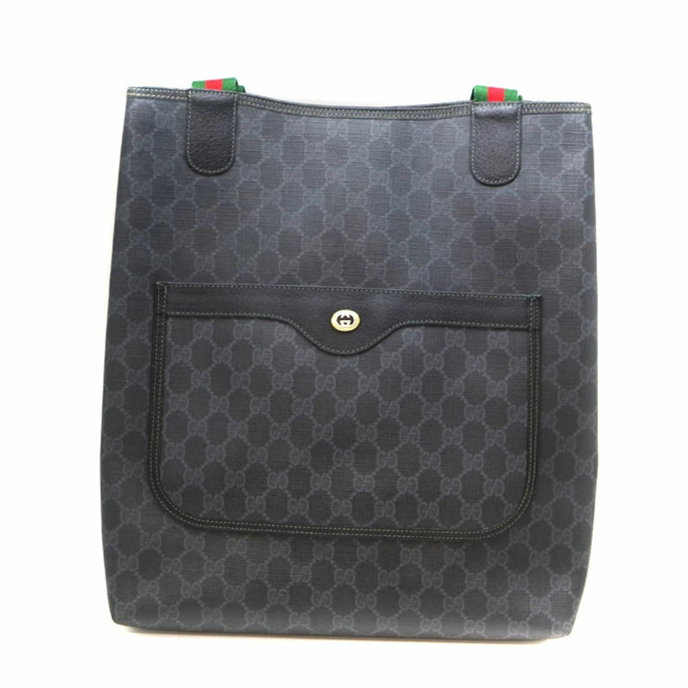 GUCCI Tote Bag Sherry Canvas Black